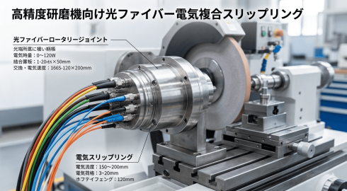 高精度研磨機向け光ファイバー電気複合スリップリング｜LPC-D49シリーズの技術解析