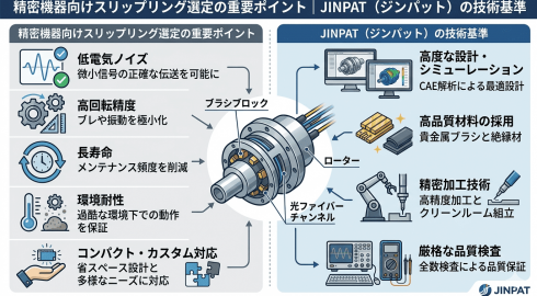 精密機器向けスリップリング選定の重要ポイント｜JINPAT（ジンパット）の技術基準