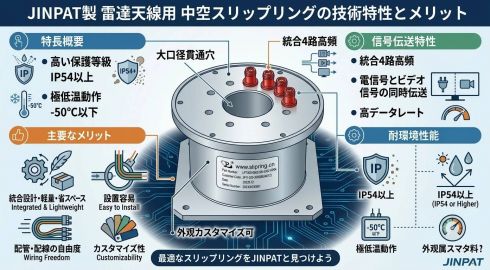 レーダーアンテナの安定運用を支える高性能スリップリング