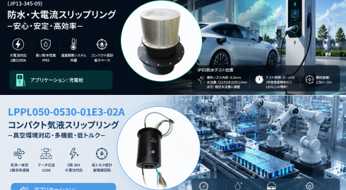 コンパクト複合スリップリング＆大電流防水コネクタの応用分野