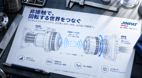 回転機構への組込みから考える、非接触スリップリング